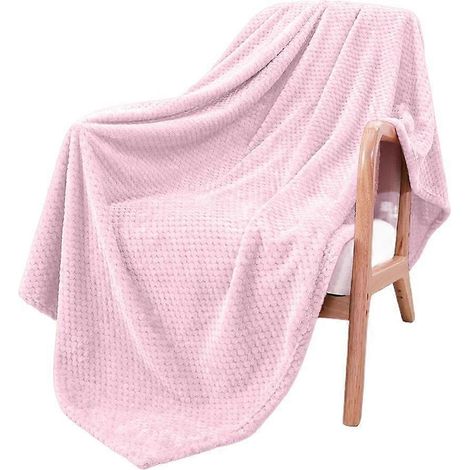 Plaid en polaire douce et moelleuse 100150cm corail pour canapé (1/5)