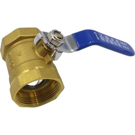 Vanne à bille en laiton, DN40 1-1/2 pouce BSP, vanne d'arrêt à passage intégral pour eau, huile et gaz (1/5)