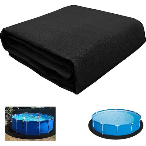 4.6 m Tapis De Piscine Rond pour Piscines Hors-Sol, Durable pour Éviter Les Percées Et Prolonger La Durée De Vie des Piscines (1/5)