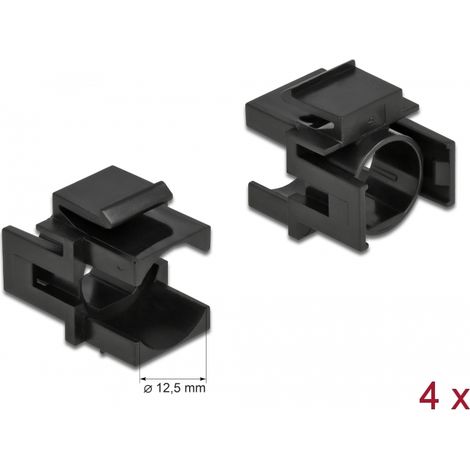 Delock Cubierta Keystone negro con 12,5 mm de agujero 4 piezas