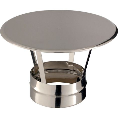 Poujoulat – Chapeau condensor SLCD pare pluie 150 – Finition métal – Protection contre infiltrations – Ventilation efficace pour systèmes d'évacuation