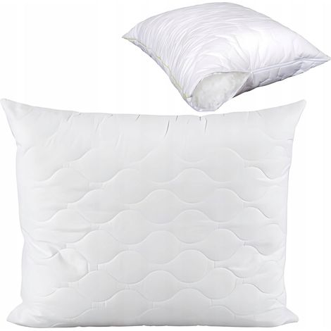 Oreiller anti-allergique 40x80 cm, matelassé, avec garnissage ajustable et fermeture éclair. (1/5)