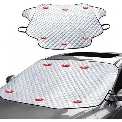 Pare-Soleil Voiture Pare-Brise Avant Extérieur, Parasol de Pare-Brise pour Voitures, Couverture Soleil Protection Solaire Été, Universelle 193×126 cm (1/5)