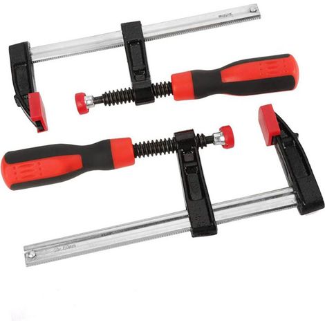 Kit de 4 serre-joints en F robustes pour le travail du bois, à glissière rapide, pour le bricolage (50 x 150 mm).