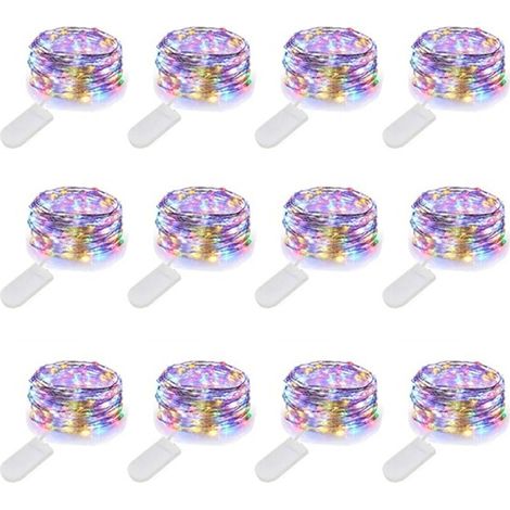 Batteriebetriebene Lichterkette, 12er-Packung, 2 m, 20 LEDs, vier (1/5)