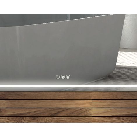 Aelle - Miroir carré, LED 80x80 cm avec variateur de lumière - AMBIANCE (1/4)