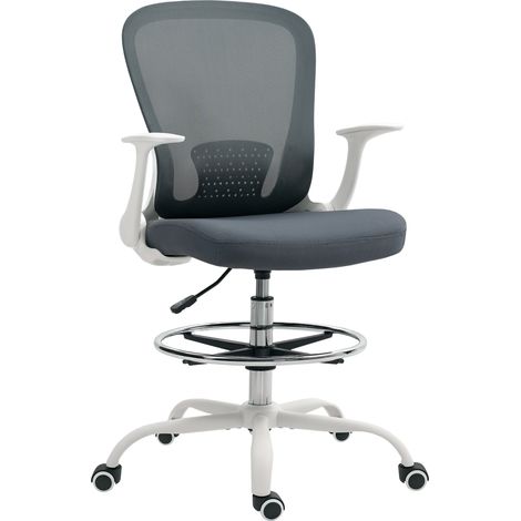 99-119 cm Draughtsman Chair,  Adjustable Footrest - Grey (1/5)