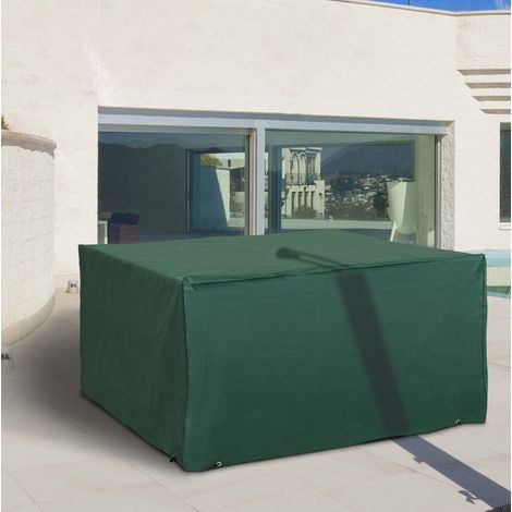 Housse de protection pour mobilier de jardin 135 x 135 x 75 cm, Oxford 600D vert DESVIAE (1/5)