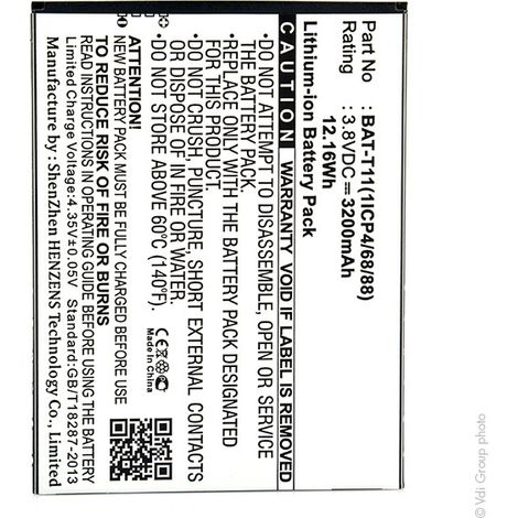 NX - Batterie téléphone, smartphone, GSM pour Acer 3.8V 3200mAh - BAT-T11BAT-T11(1ICP4/ (1/3)
