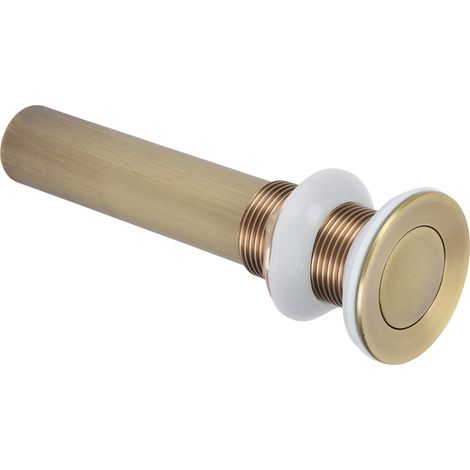 Bonde de lavabo en laiton sans trop-plein, accessoire de vidange pour cuisine et salle de bain, sans trou (1/5)