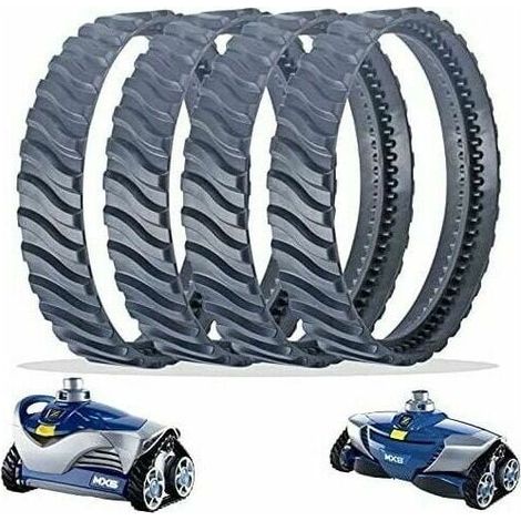 4Pcs Black Pool Cleaner Replacement Wheels R0526100 Compatible with Zodiac Baracuda MX6/MX8 (1/5)