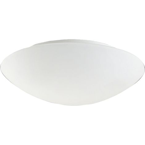 Plafonnier Pandora E27 2X75W En Métal Et Verre Soufflé Blanc, Diamètre 460 Mm, Compatible Smart Luce - Fabas Luce (1/3)