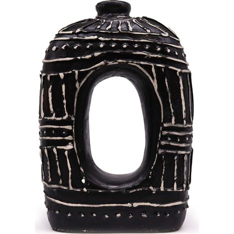 Vase Ovale en Forme de Donut - Chocolat 30cm- Vendu par 1 (1/4)