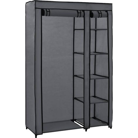 Folding Wardrobe Grey 110x45x175 cm Fabric vidaXL