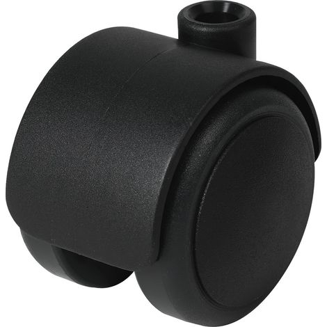 Doppel-Lenkrolle Duo weich Kunststoff 50 mm 50 kg schwarz