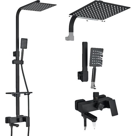 Grifo mezclador de ducha, latón duradero, diseño multifuncional, 3 vías, 30 cm (12 pulgadas) (1/2)