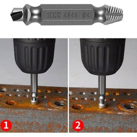 Extracteur de vis cassées 5 pièces – acier rapide, efficace pour boulons & broches métalliques (1/5)