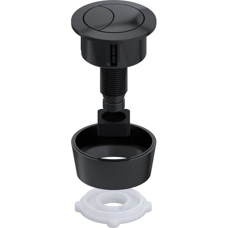 Kit de double bouton poussoir de chasse d'eau universel pour trou de couvercle de 20 mm, 40 mm, 50 mm, 60 mm (noir mat) (1/5)