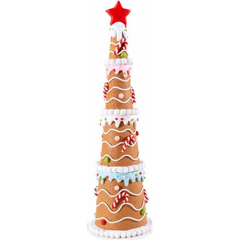 Albero di Natale da Tavolo Fantasia Biscotto - Altezza 35 cm - Idea Regalo (1/2)