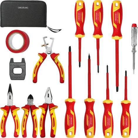 Cecotec Juego de Destornilladores HardGyro 15 SafeVolt Magnetic. Aislados 1000V, Certificado VDE y GS, Acero CR-V (1/3)