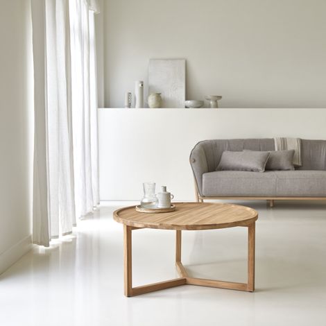 Table basse en bois de teck 90 Ana (1/5)