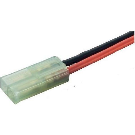 Mini Tamiya connector, Female, silicon wire 14AWG, 10cm (1pc)