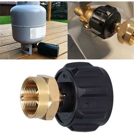 Connecteur de remplissage pour bouteille de propane de camping G1, cartouche de gaz en laiton, adaptateur QCC1, connecteur de remplissage POL (1/5)