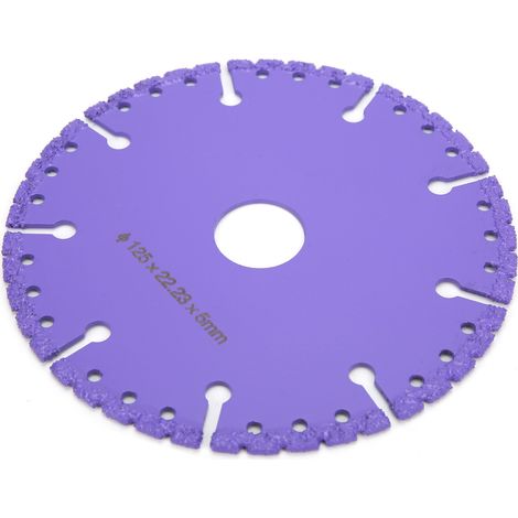 Disque diamant brasé sous vide 125mm, lame de scie pour démolition et carrelage céramique, meule de découpe à tronçonner pour meuleuse, disque de coupe abrasif haute performance (1/5)