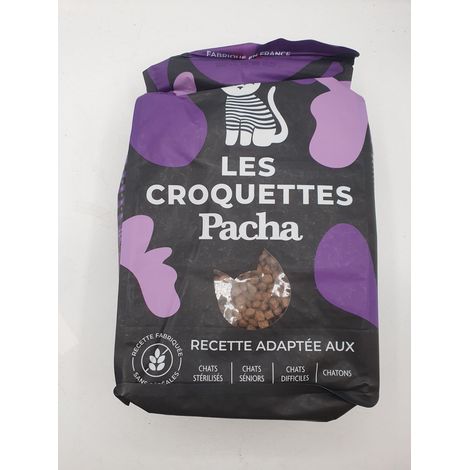 LES CROQUETTES PACHA - Aliment complet sans céréales pour chat - Poulet frais - Haute teneur en protéines - Voir photos (1/5)