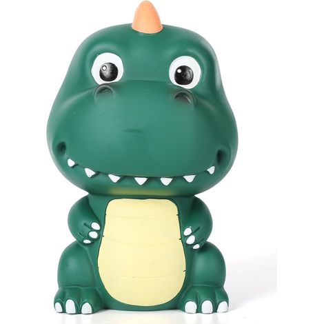 Tirelire Dinosaure - 1 Pièce - Métal et PVC - Résistante et Ludique - Enfants et Adultes - Vert Foncé 20,38 cm (1/5)