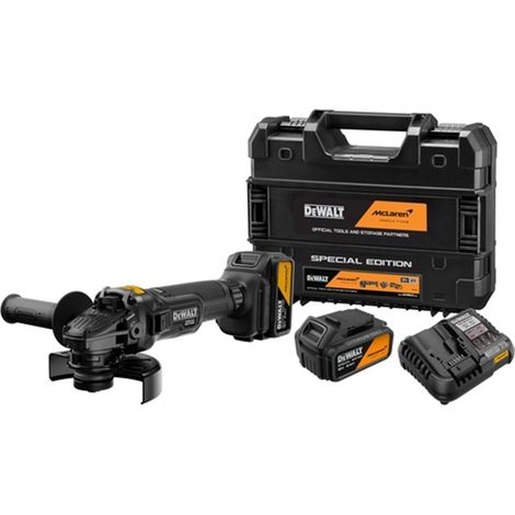 DeWALT - 18V Akku-Winkelschleifer 125 mm, McLaren, 2x Akku 5,0 Ah XR Li-Ion, Ladegerät DCG45MP2T (1/5)