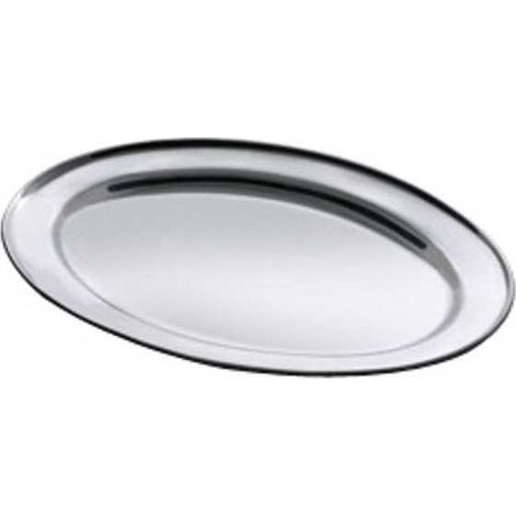 Plateau en acier 18/C ovale, 40 cm Salvi