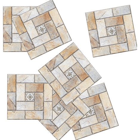 15 PCS Papier Peint Carrelage Autocollant 10 x 10 cm Style Mosaïque Sticker Mural Film Décoratif Imperméable pour Carreaux de Mur de Salle de Bains et de Cuisine (1/5)