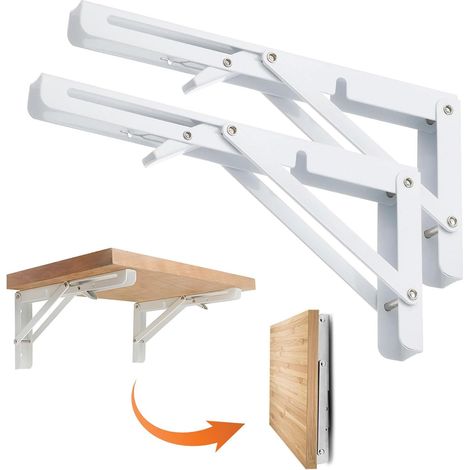Support pliable de 300 mm, en acier inoxydable, charge maximale de 50 kg, fixation murale. (1/5)