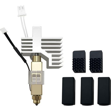 Tête d'impression en céramique 0,4 mm pour kit d'extrusion Centauri Carbon Print Head, dissipateur thermique, buse en laiton et acier trempé avec (1/5)