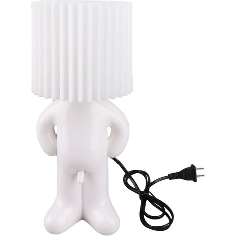 Ortviai Lampe de chevet créative avec interrupteur original – design ludique en plastique, lumière chaude, 31 cm, câble 1,13 m