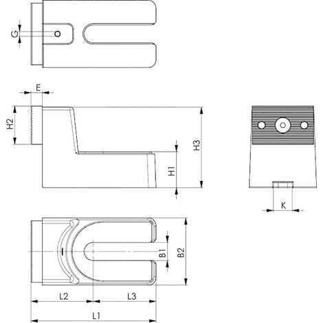 AMF Seitliche Abdeck. T-Nuten 6486AS 16mm (1/4)