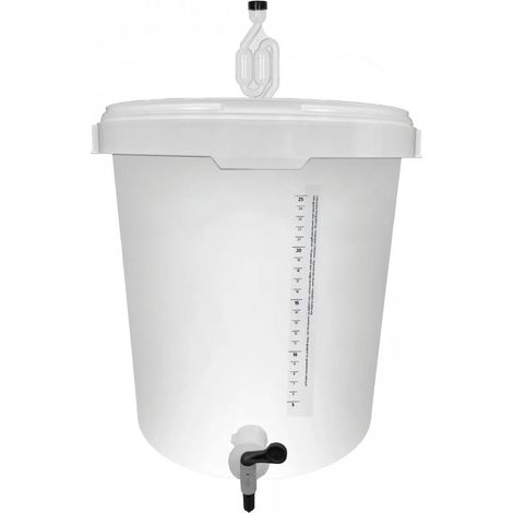 Gärbehälter, Getränkefass, Gäreimer mit Zapfhahn - BREWFERM 30L graduiert (1/4)
