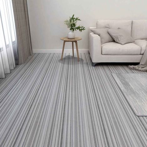 vidaXL Flooring Planks 5.11 m² 55 pcs PVC Stripes