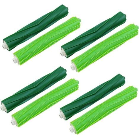 4 Sets Brosse Pièces de Rechange Accessoire pour iRobot I & E & J Series, Brosses Accessoires pour Roomba i7 i7+ i3 i3+ i4 i4+ i6 i6+ i8 i8+ j7 j7+ E5 E6 E7, 4 Brosses en Caoutchouc (1/4)