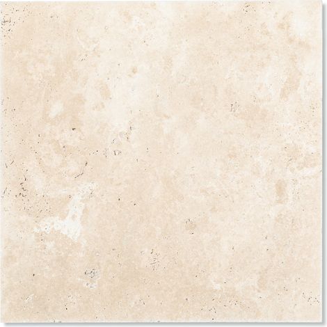 Carrelage Travertin Beige Clair 40,6x40,6x1,2 cm - Intérieur et Extérieur (dalle 40,6x40,6 cm soit 0,1648 m²) - RO'MA NATURE