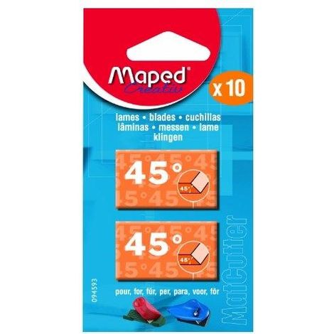 Maped MatCuttermesser Ersatzklingen 10 Stück 45 Grad