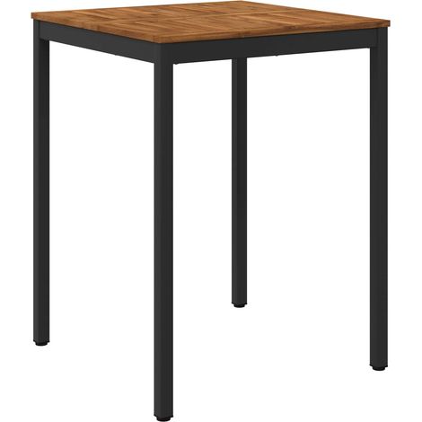 Mesa de Bar para Jardín Natural y negro 80 x 80,5 x 105 cm vidaXL