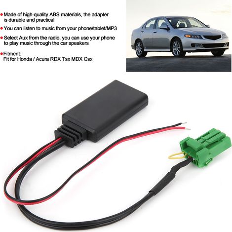 Microphone audio Bluetooth mains libres pour autoradio, adaptateur audio AUX pour Honda Acura RDX Tsx MDX Csx (24) (1/5)