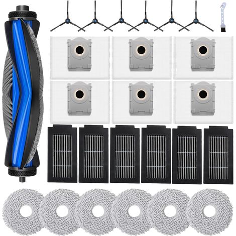 26 kit Accessoires pour Aspirateur Robot Ecovacs Deebot T50 PRO Omni/T50 Omni/T50 PRO OMNI Gen2/T50 OMNI Gen2,1 Brosse Principale,6 Sacs à Poussière,6 Chiffons de Nettoyage,6 Filtres HEPA (1/5)