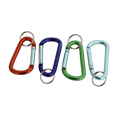 MOSCHETTONE PORTACHIAVE A PERA + ANELLO - ALLUMINIO MM 50- 50 pezzi