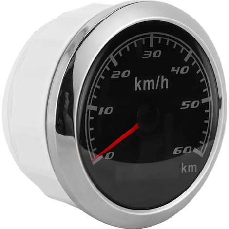 Compteur GPS 85mm 60km/h IP67 étanche universel pour bateau, yacht, voiture, moto - cadran noir (1/5)