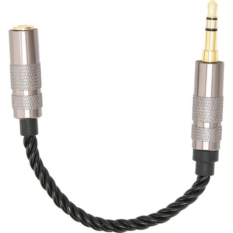Adaptateur 3.5mm Mâle vers 2.5mm Femelle, Câble de Conversion Jack Audio, Fiche Argentée en Cuivre, Portable (1/5)