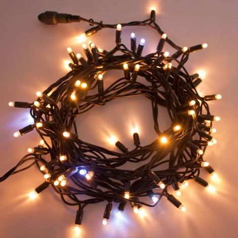 Guirlande lumineuse flash 10M 120 LED blanc chaud et blanc froid raccordable 230V IP67 Lotti (1/4)