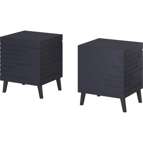 Table de chevet design violet mat x2 Max (1/3)